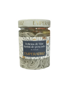 Delicias de mar Surimi de pescado al ajillo 314ml Emperatriz